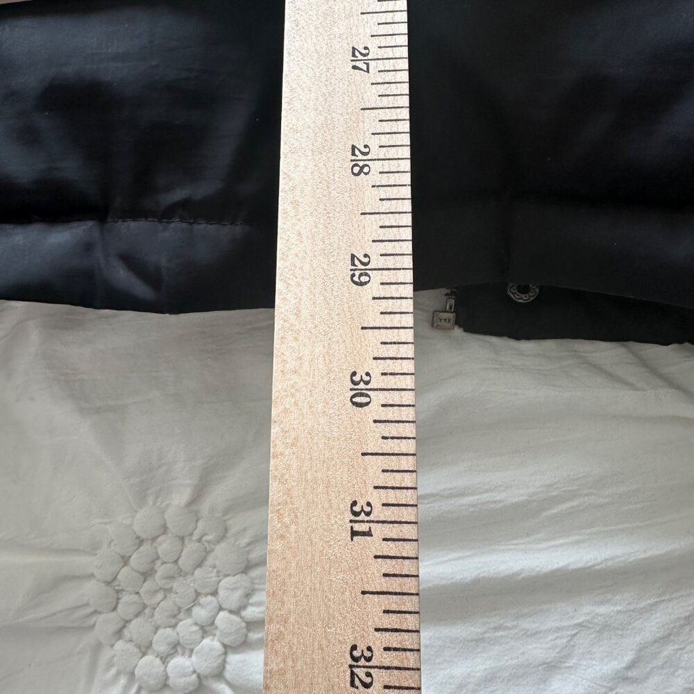 Kenneth Cole Mens Hooded Black Puffer Coat M Zipper Snap Closure 60/40 Down/Fowl - Picture 12 of 13